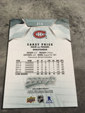 Carey Price Canadiens 2019-2020 Upper Deck MVP #213 SP