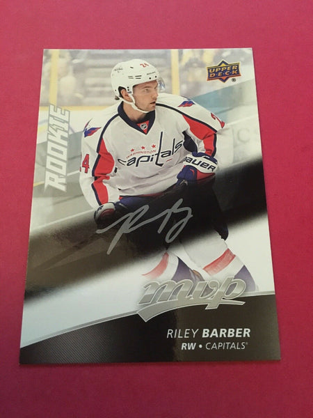 Riley Barber Capitals 2017-2018 Upper Deck MVP Silver Script Rookie #235