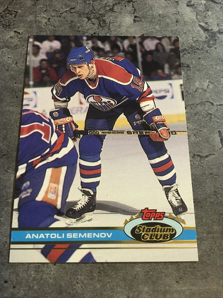 Anatoli Semenov Oilers 1991-92 Topps Stadium Club #366