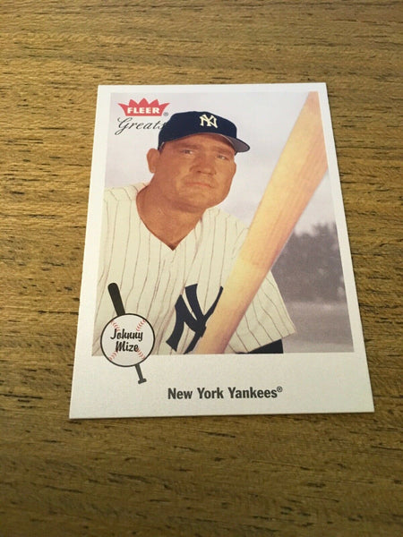 Johnny Mize Yankees 2002 Fleer Greats Of The Game #12