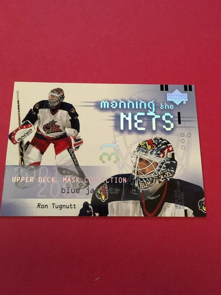 Ron Tugnutt Blue Jackets 2001-2002 UD Mask Collection Manning The Nets #109