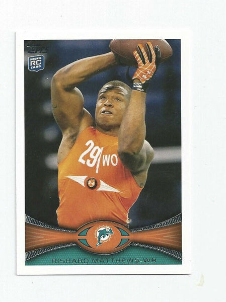 Richard Matthews Dolphins 2012 Topps Rookie #95