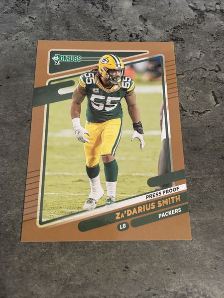 Za'Darius Smith Packers 2021 Panini Donruss Press Proof Bronze #159