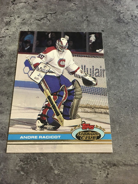 Andre Racicot Canadiens 1991-92 Topps Stadium Club #377