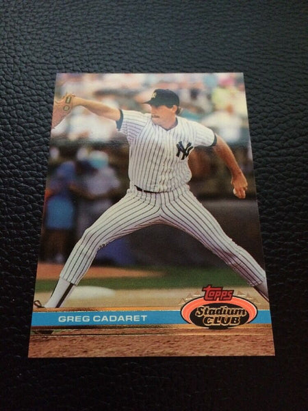 Greg Cadaret Yankees 1991 Topps Stadium Club #536