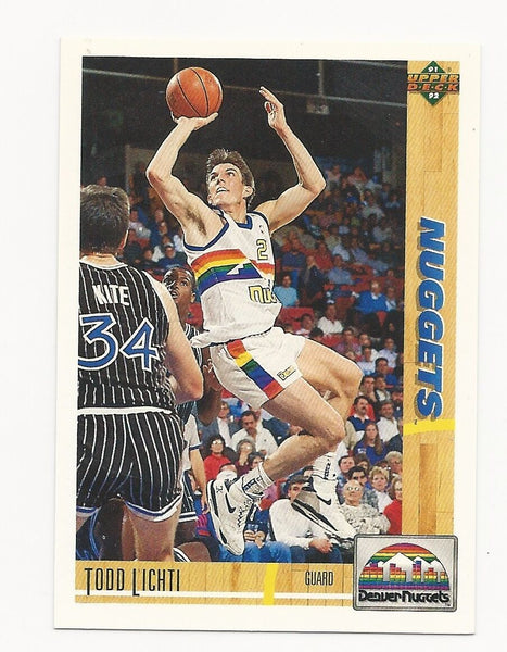 Todd Lichti Nuggets 1991-1992 Upper Deck #299