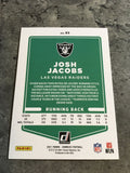 Josh Jacobs Raiders 2021 Panini Donruss #85A