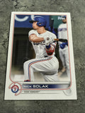 Nick Solak Rangers 2022 Topps #172
