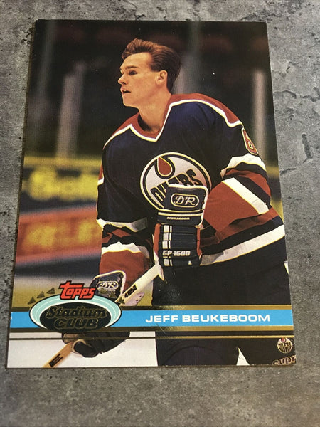 Jeff Beukeboom Oilers 1991-92 Topps Stadium Club #350