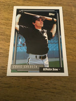 Craig Grebeck White Sox 1992 Topps #273