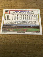 Jim Abbott Angels 1992 Topps #530