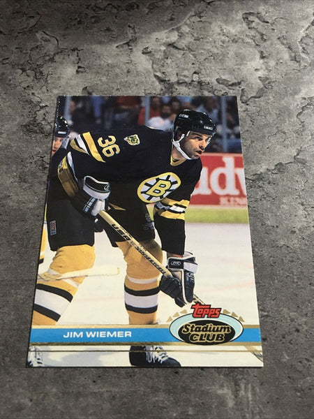 Jim Wiemer Bruins 1991-92 Topps Stadium Club #16