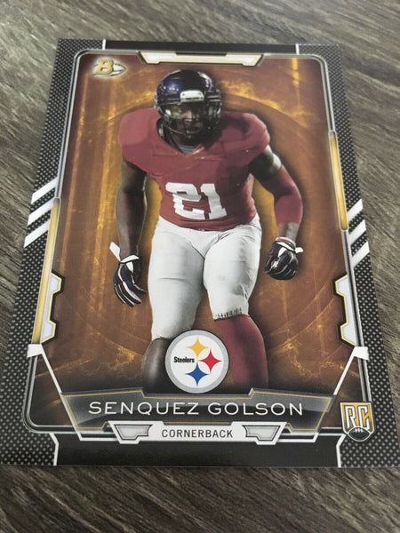Senquez Golson Steelers 2015 Bowman Black Rookie #92