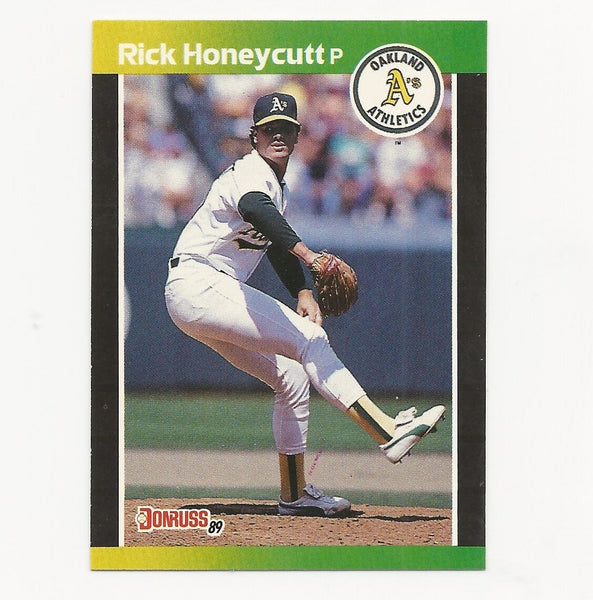 Rick Honeycutt A’s 1989 Donruss #328