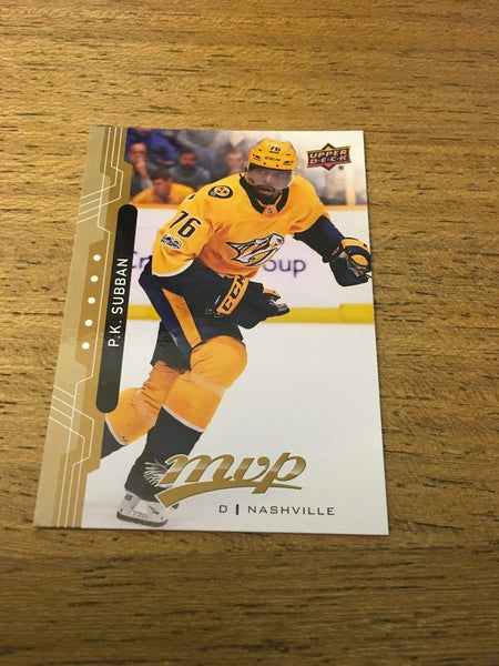 P.K. Subban Predators 2018-2019 Upper Deck MVP #20