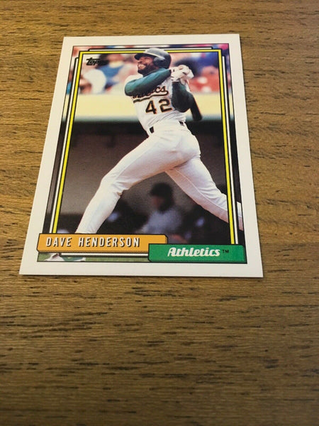 Dave Henderson A’s 1992 Topps #335