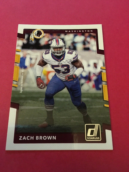 Zach Brown Redskins 2017 Donruss #176