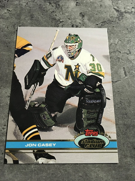 Jon Casey North Stars 1991-92 Topps Stadium Club #138