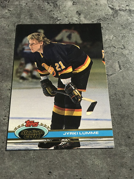 Jyrki Lumme Canucks 1991-92 Topps Stadium Club #154