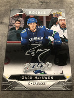 Zack MacEwen Canucks 2019-2020 Upper Deck Silver Script Rookie #246