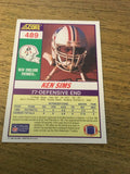 Ken Sims Patriots 1990 Score #489