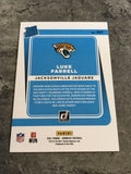 Luke Farrell Jaguars 2021 Panini Donruss Rated Rookie #307