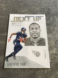 Darrynton Evans  Titans 2020 Panini Playbook Next Up Rookie #NU-34