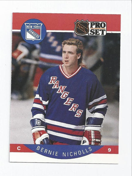 Bernie Nicholls Rangers 1990-1991 Pro Set #204