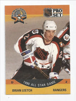 Brian Leetch Rangers 1990-1991 Pro Set ALL Star #373