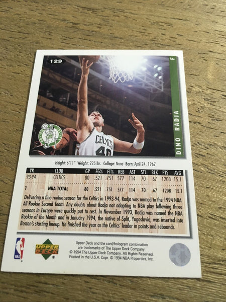 Dino Radja Celtics 1994-1995 UD Collector's Choice Silver Script