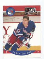 Carey Wilson Rangers 1990-1991 Pro Set #210