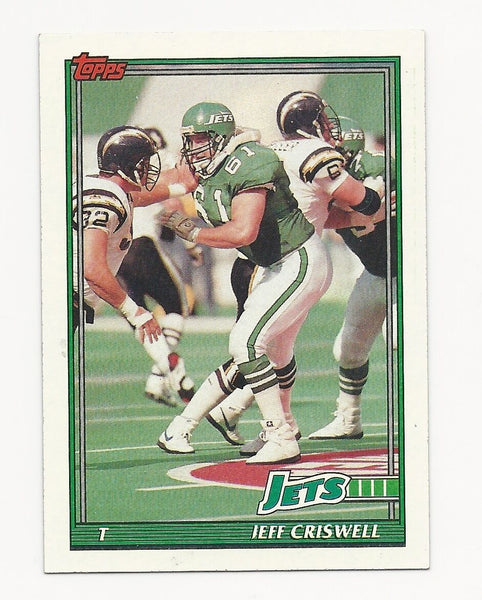 Jeff Criswell Jets 1991 Topps #466