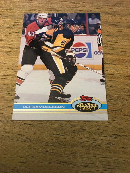 Ulf Samuelsson Penguins 1991-1992 Topps Stadium Club #328