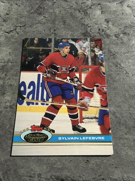 Sylvain Lefebvre Canadiens 1991-92 Topps Stadium Club #208