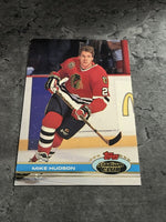 Mike Hudson Blackhawks 1991-92 Topps Stadium Club #22