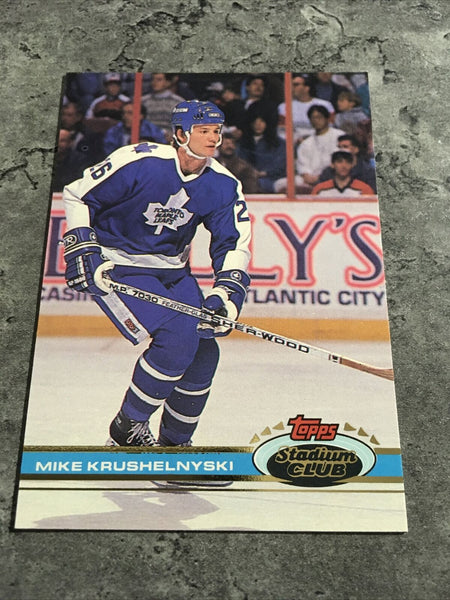 Mike Krushelnyski Maple Leafs 1991-92 Topps Stadium Club #54