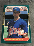 Mark Davidson Twins 1987 Donruss The Rookies #22