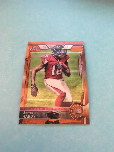 Justin Hardy Falcons 2015 Topps Chrome Orange Refractor Rookie #149