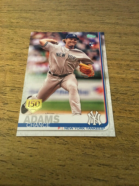 Chance Adams Yankees 2019 Topps 150th Anniversary Rookie#98