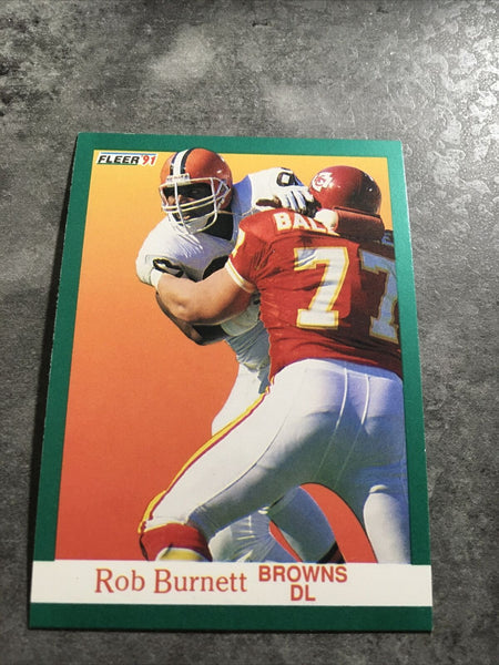 Rob Burnett Browns 1991 Fleer #32