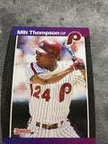 Milt Thompson Phillies 1989 Donruss #313