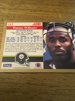 Warren Williams Steelers 1991 Score #112