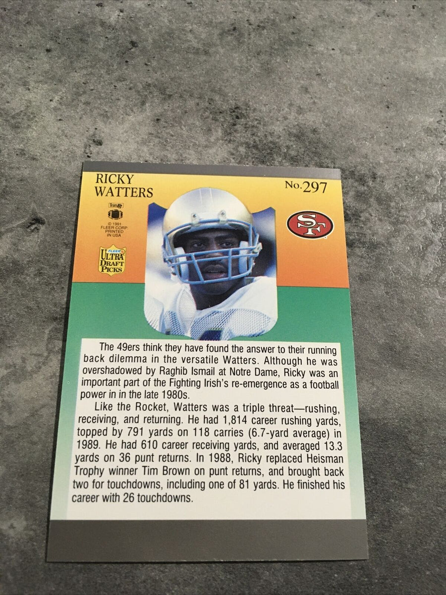 Ricky Watters 49ers 1991 Fleer Ultra Draft Picks Rookie #297 – DA ...