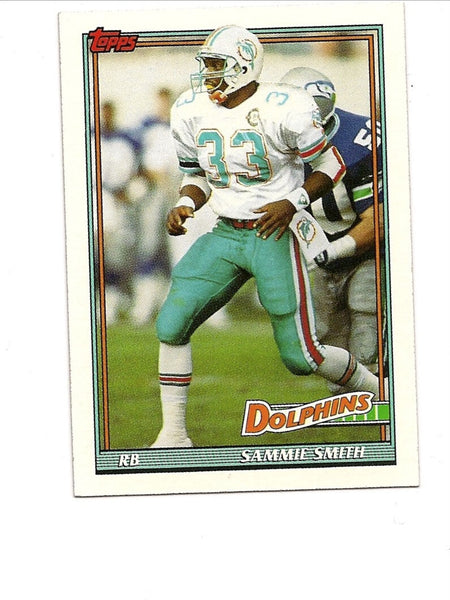 Sammie Smith Dolphins 1991 Topps #124