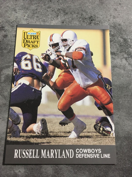 Russell Maryland Cowboys 1991 Fleer Ultra Draft Picks Rookie #288