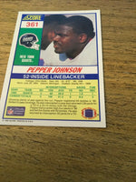 Pepper Johnson Giants 1990 Score #361