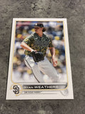 Ryan Weathers Padres 2022 Topps #70