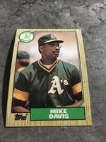 Mike Davis A's 1987 Topps #83