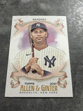 Gary Sanchez Yankees 2021 Topps Allen & Ginter #186