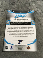 Jordan Binnington Blues 2022-23 Upper Deck MVP #35